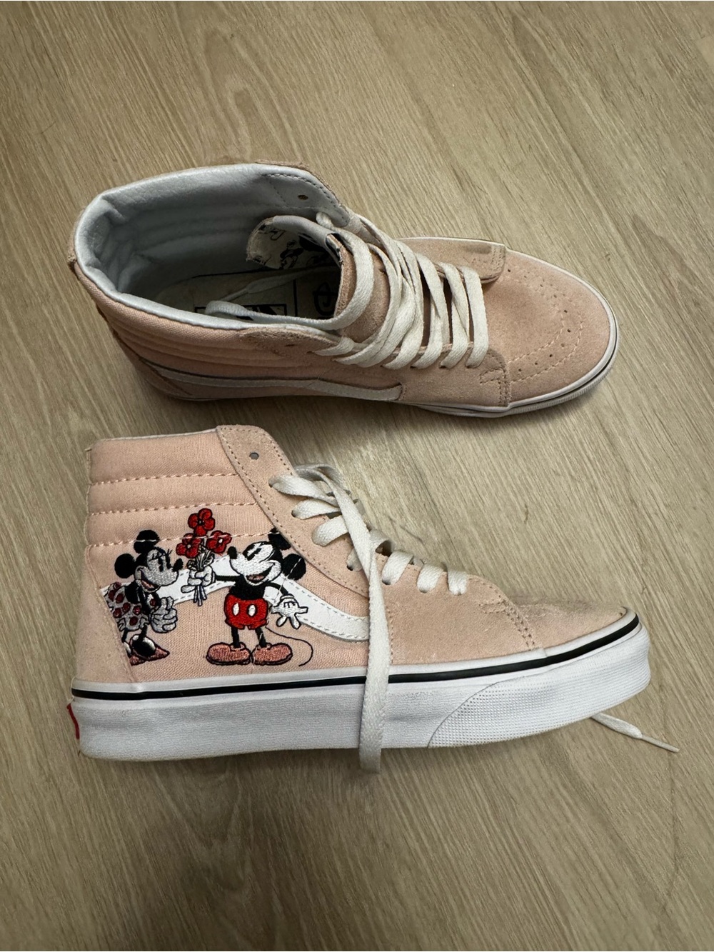 Vans High-Top Sneakers Mickey Mouse Pink